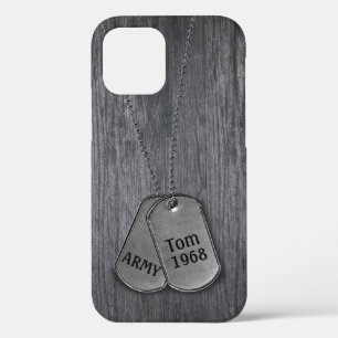 Tags des Militärhundes auf dem iPhone-Fall "Wood C Case-Mate iPhone Hülle