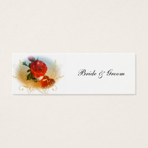 Tags für rote Rose und Herz-Gastgeschenk Hochzeit