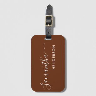 Tags mit braunem Gepäck Hochzeitstisch / Gefallen Gepäckanhänger