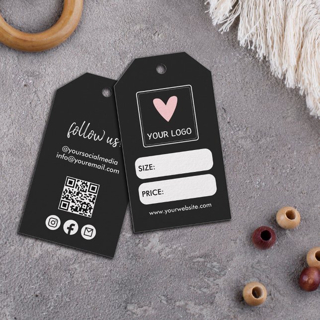 Tags zum Social Media-Preis für das Logo "Black Yo Geschenkanhänger (Von Creator hochgeladen)