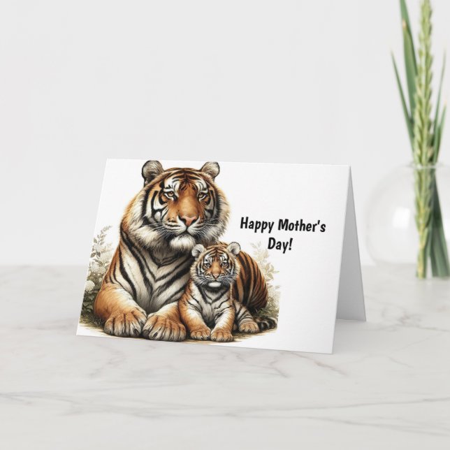 TÄGSKARTE FÜR TIGER MAMA DANKESKARTE (Vorderseite)