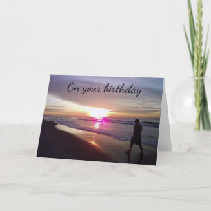 TAGSREAK ZU SONNENUNTERGANG GEBURTSTAG WISHES CARD KARTE
