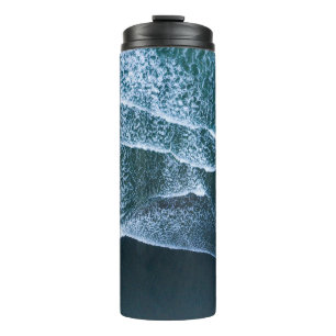 Tagsüber Meereswellen Thermosbecher