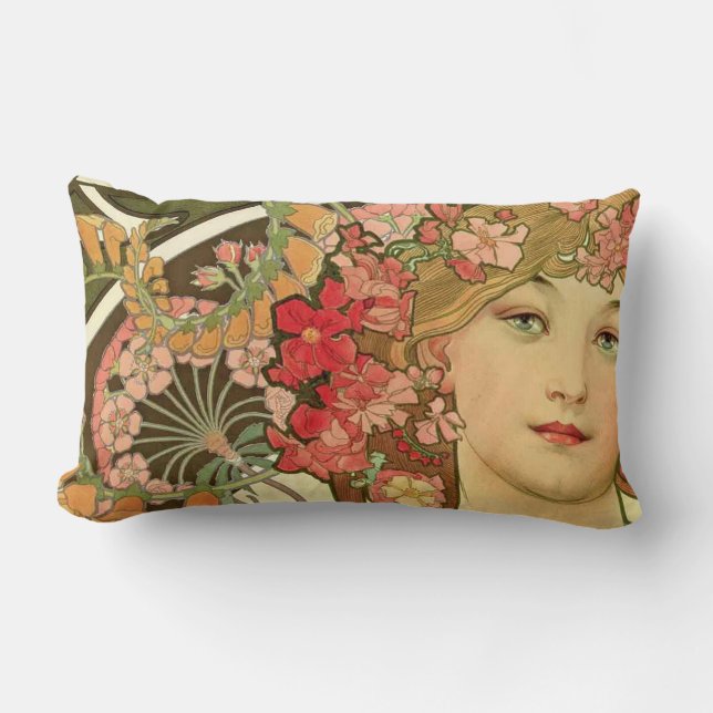 Tagtraum durch Alphonse Mucha Lendenkissen (Vorderseite)