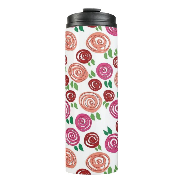 Tagtraum Rosen Thermosbecher (Vorderseite)