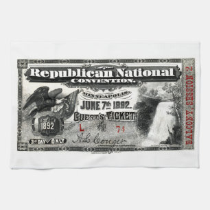 Tagungskarte der Republikaner 1892 Handtuch