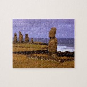 Tahai Platform Moai Statue Abstrakt Ostern