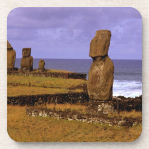 Tahai-Plattform Moai-Statue Abstracts Ostern Untersetzer