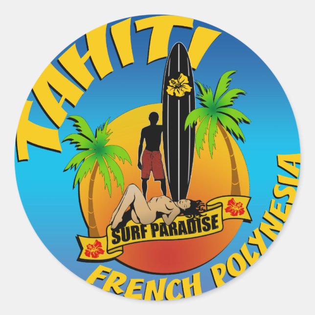Tahiti autocollant (Devant)