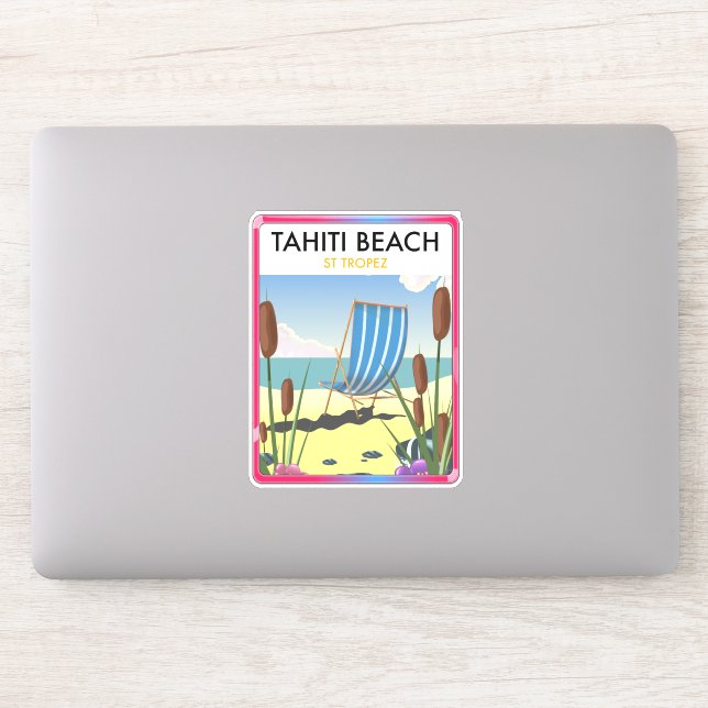Tahiti Beach st Tropez Aufkleber (Computer)