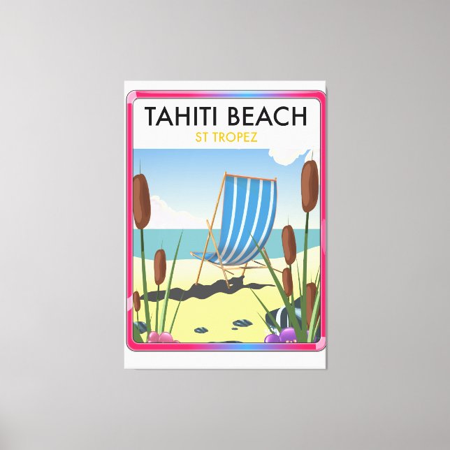 Tahiti Beach st Tropez Leinwanddruck (Vorderseite)