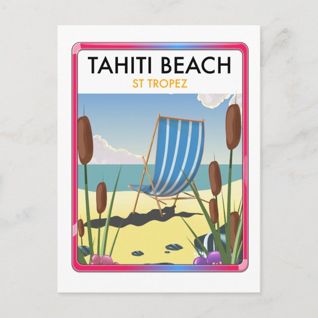 Tahiti Beach st Tropez Postkarte (Vorderseite)