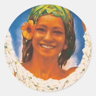 Tahiti ~ Die Perle des Pazifik Runder Aufkleber