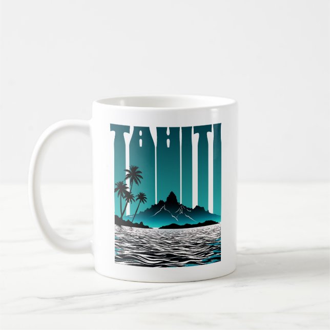 Tahiti-Inseln Südpazifik Kaffeetasse (Links)