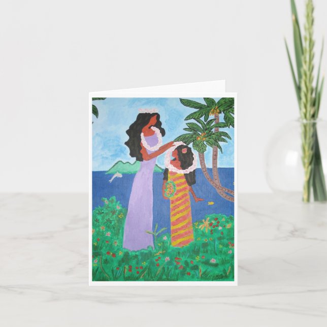 Tahiti-Mädchen Karte (Vorderseite)