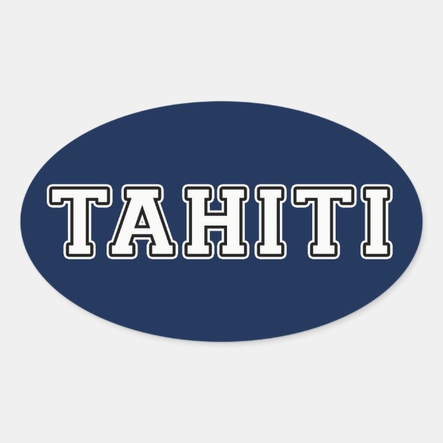 Tahiti Ovaler Aufkleber (Vorderseite)