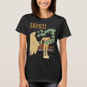 Tahiti Plage Tropicale Rétro T-Shirt de Voyage