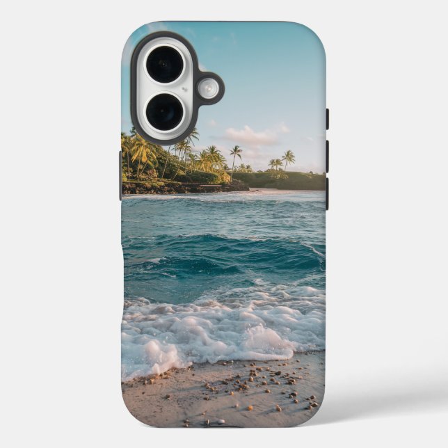 Tahiti Strand iPhone 16 Hülle (Rückseite)
