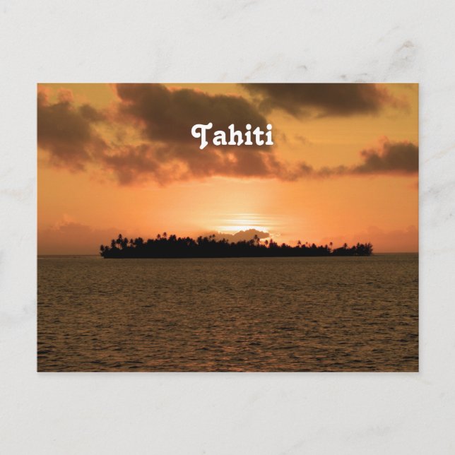 Tahiti Sunset Postkarte (Vorderseite)
