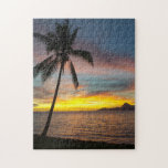 Tahiti Sunset Tropical Palm Tree Travel Foto<br><div class="desc">Foto eines Tahitianischen Puzzles mit Sonnenuntergang. Stunden der Unterhaltung!</div>