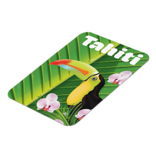 Tahiti Toucan Reiseprint Magnet