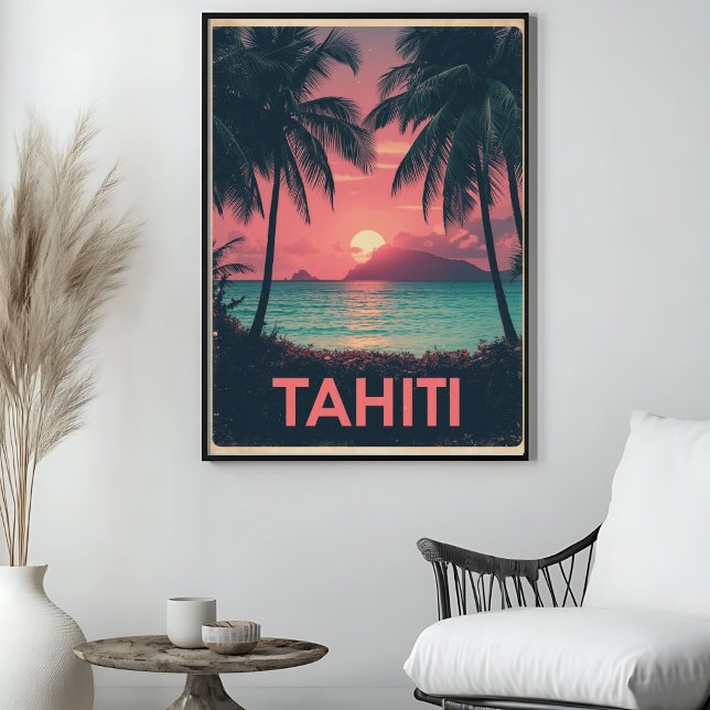 Tahiti Tranquility – Vintage South Pacific Travel Poster (Von Creator hochgeladen)