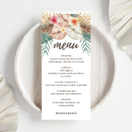 Tahiti | Tropische Inselhochzeit Menükarte