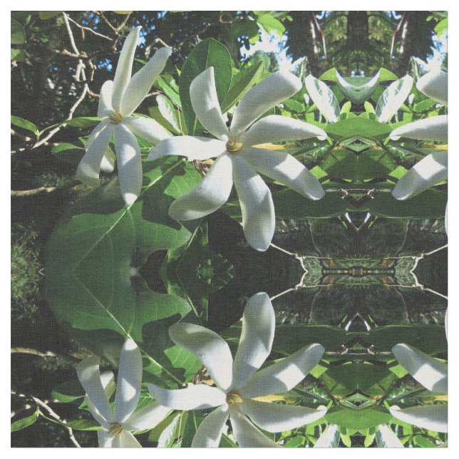 Tahitian Gardenia Stoff (Nahaufnahme)