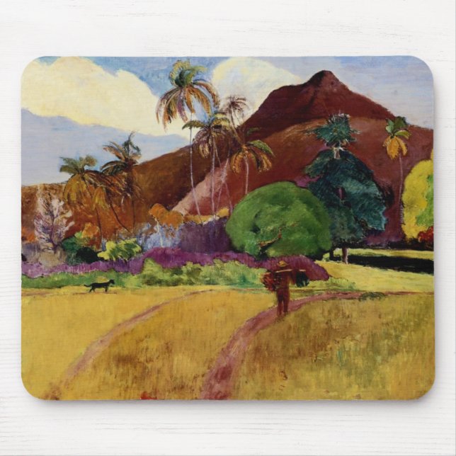 Tahitian Landschaft durch Paul Gaugin Mousepad (Vorne)