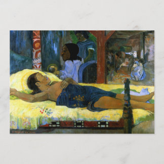 Tahitian Nativity Szene Gauguin farbenfrohe Kunstf Ankündigung