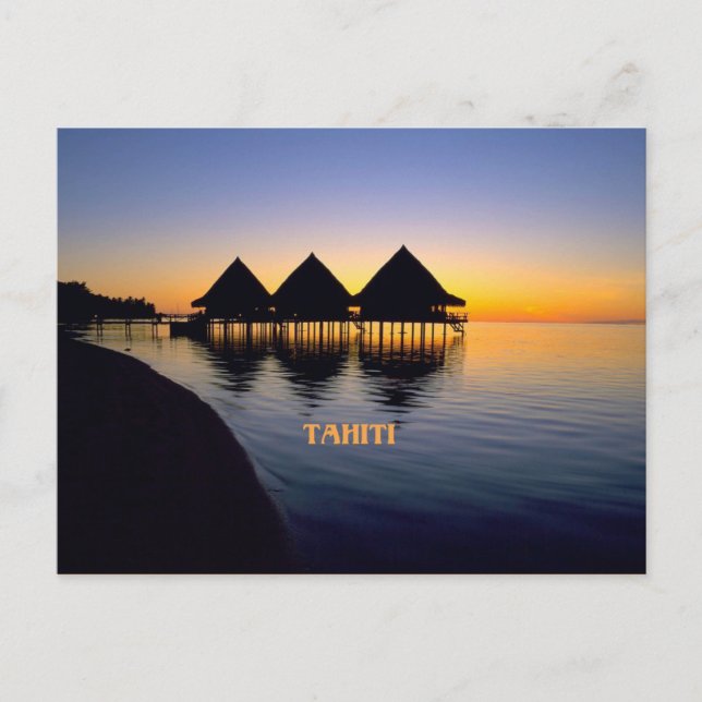 Tahitian Sunset Postkarte (Vorderseite)