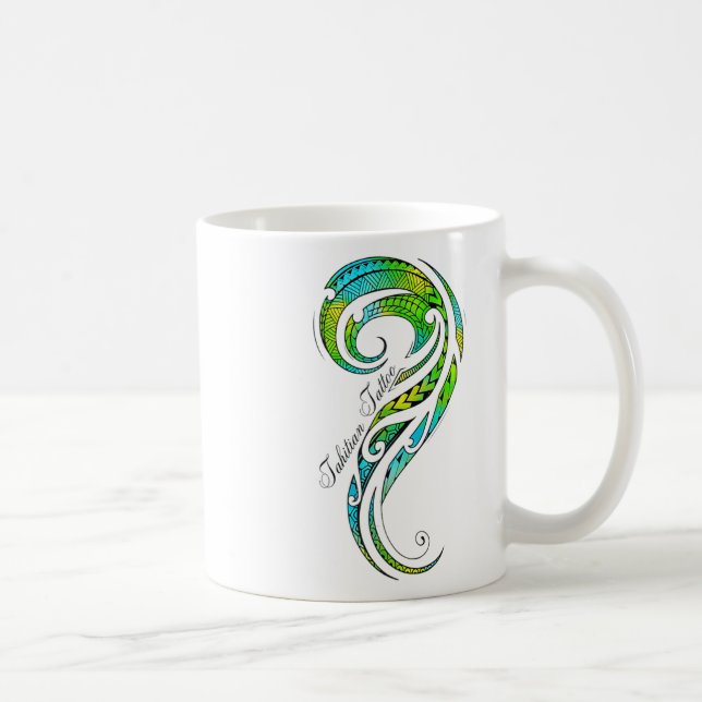 Tahitian Tattoo - Hawaiian Tattoo Graphic _1 Kaffeetasse (Rechts)