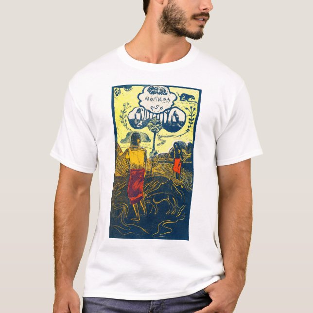 Tahitian Women and Dog, Gauguin T-Shirt (Vorderseite)