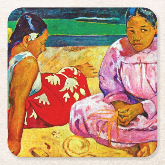 Tahitian Women, Gauguin Rechteckiger Pappuntersetzer (Vorderseite)