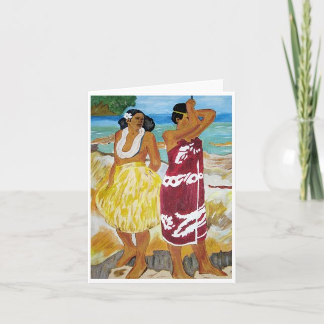 Tahitianische Frauen Karte (Vorderseite)