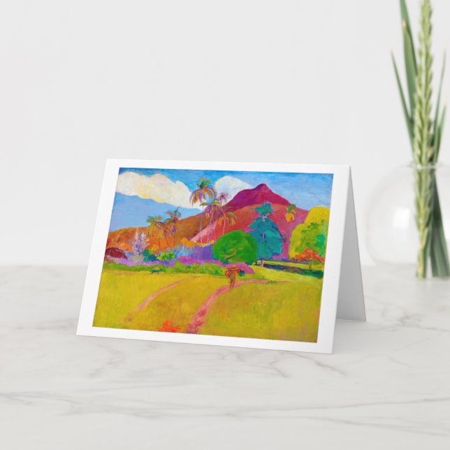 Tahitianische Landschaft, Gauguin Karte (Vorderseite)
