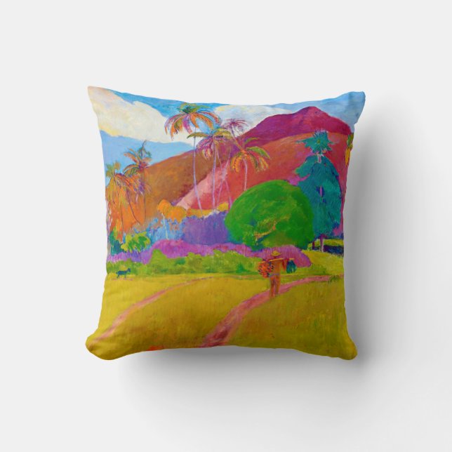 Tahitianische Landschaft, Gauguin Kissen (Vorderseite)