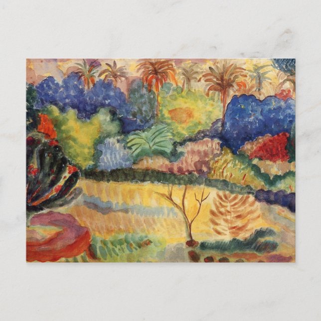Tahitianische Landschaft - Gauguin Postkarte (Vorderseite)