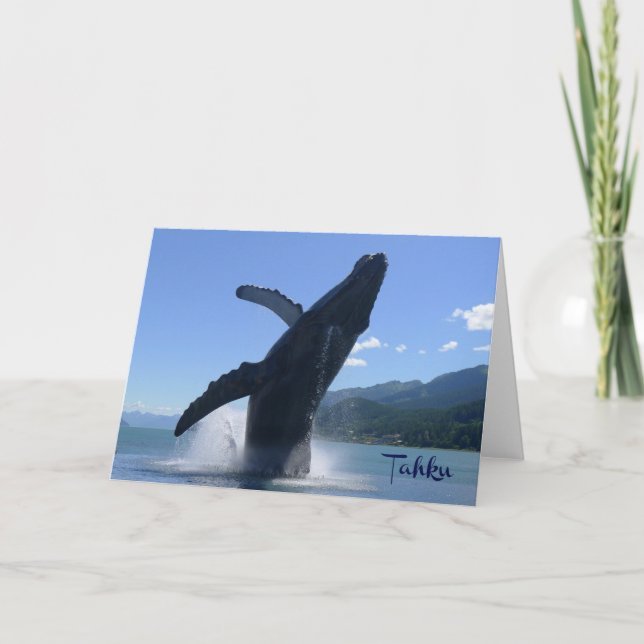 "Tahku" - statue de baleine à bosse - carte (Devant)