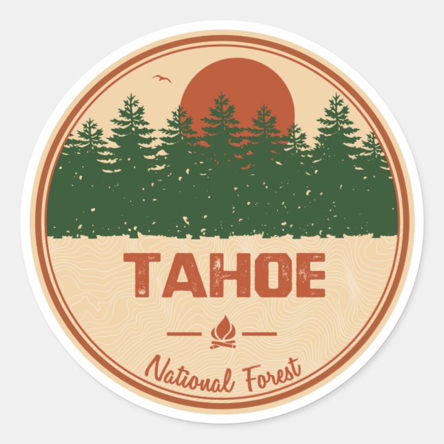 Tahoe National Forest Runder Aufkleber (Vorderseite)