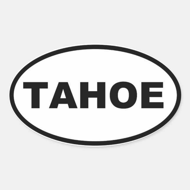 TAHOE OVALER AUFKLEBER (Vorderseite)