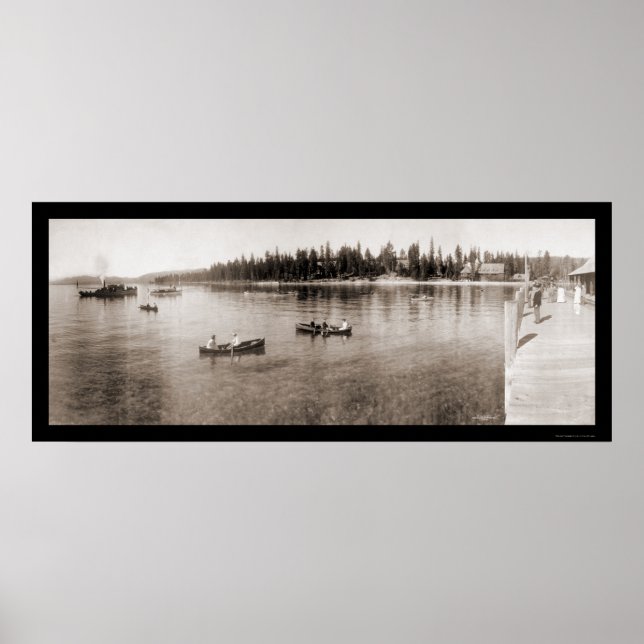Tahoe-See, CA Foto 1908 Poster (Vorne)
