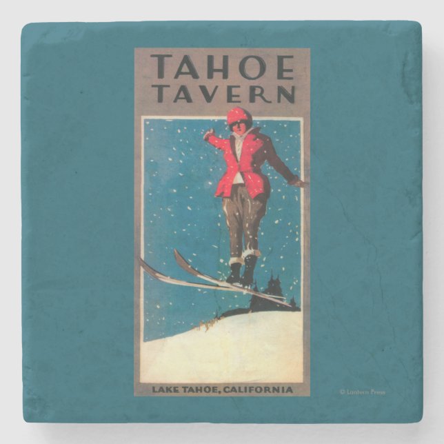 Tahoe Tavernepromo-Plakat Steinuntersetzer (Vorderseite)
