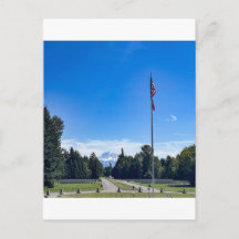Tahoma National Cemetery Flagge und Grabsteine
