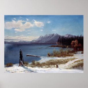 Tahosee im Winter durch Albert Bierstadt Poster