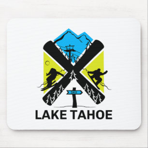 Tahosee Skifahren und Snowboarden Mousepad