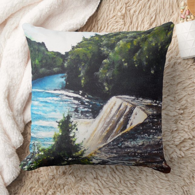 Tahquamenon Falls Painting Kissen (Decke)