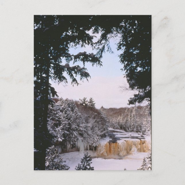 Tahquamenon Falls Upper Halbinsel Postcard Postkarte (Vorderseite)