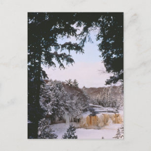 Tahquamenon Frozen Falls Postcard Postkarte