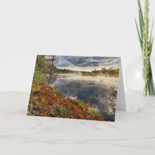 Tahquamenon River Sunrise | Paradies, Michigan Karte (Vorderseite)